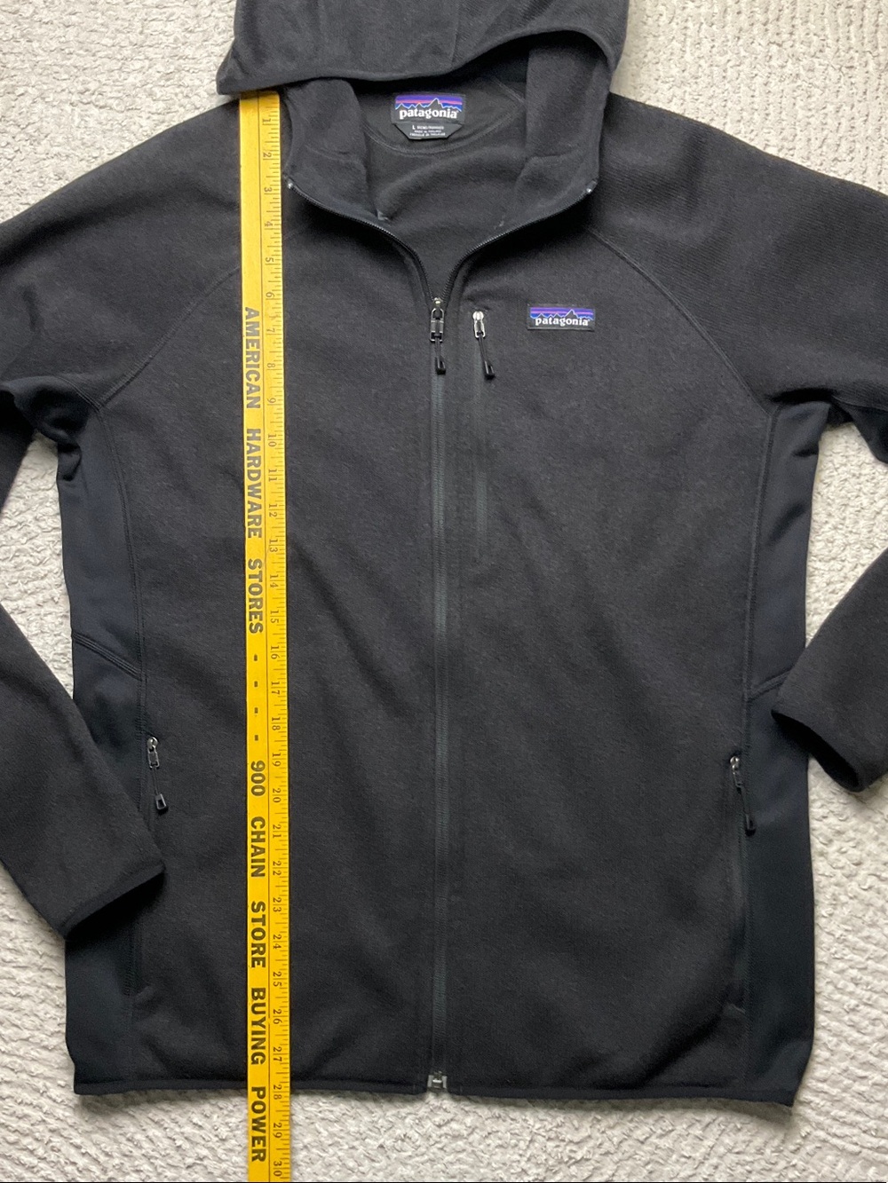 Patagonia Black M's Performance Better Sweater Hoody Size Large *Embroidery - Picture 10 of 16